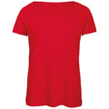 Red - Front - B&C Womens-Ladies Triblend T-Shirt