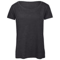 Dark Grey Heather - Front - B&C Womens-Ladies Triblend T-Shirt