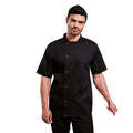 Black - Side - Premier Unisex Adult Essential Short-Sleeved Chef Jacket
