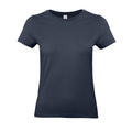Navy - Front - B&C Womens-Ladies E190 T-Shirt