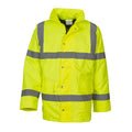 Yellow - Front - Yoko Unisex Adult Classic Motorway Hi-Vis Padded Jacket