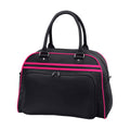 Black-Fuchsia - Front - Bagbase Retro 23L Bowling Bag