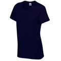 Navy - Side - Gildan Womens-Ladies Heavy Cotton T-Shirt