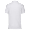 White - Back - Fruit of the Loom Mens 65-35 Polycotton Pique Polo Shirt
