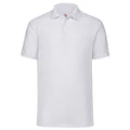 White - Front - Fruit of the Loom Mens 65-35 Polycotton Pique Polo Shirt