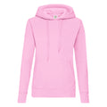 Light Pink - Front - Fruit of the Loom Womens-Ladies Classic 80-20 Lady Fit Hoodie