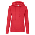 Red - Front - Fruit of the Loom Womens-Ladies Classic 80-20 Lady Fit Hoodie