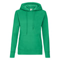 Kelly Green - Front - Fruit of the Loom Womens-Ladies Classic 80-20 Lady Fit Hoodie