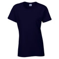 Navy - Front - Gildan Womens-Ladies Cotton Heavy T-Shirt