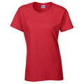 Red - Front - Gildan Womens-Ladies Cotton Heavy T-Shirt