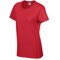 Red - Side - Gildan Womens-Ladies Cotton Heavy T-Shirt