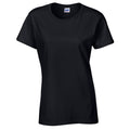 Black - Front - Gildan Womens-Ladies Cotton Heavy T-Shirt