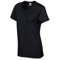 Black - Side - Gildan Womens-Ladies Cotton Heavy T-Shirt