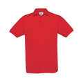 Red - Front - B&C Mens Safran Polo Shirt