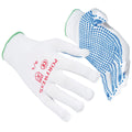 Blue-White - Front - Portwest Nylon Polka Dot Gloves (A110) - Safetywear - Workwear