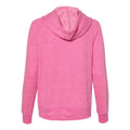 Pink - Back - JERZEES Women's Snow Heather French Terry Full-Zip Hooded Sweatshirt