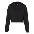 Black - Front - Independent Trading Co. Womens Lightweight Crop Hooded Sweatshirt