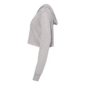 Athletic Grey Triblend - Side - BELLA + CANVAS Womens Triblend Crop Long Sleeve Hoodie