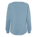 Misty Blue - Back - Independent Trading Co. Women's California Wave Wash Crewneck Sweatshirt