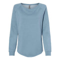 Misty Blue - Front - Independent Trading Co. Women's California Wave Wash Crewneck Sweatshirt