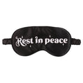 Black-White - Front - Something Different Satin Rest In Peace Eye Mask