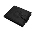 Black - Front - Chelsea FC RFID Embossed Leather Wallet