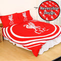 Red - Back - Liverpool FC Official Reversible Double Duvet And Pillowcase Set Pulse Design