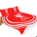 Red - Front - Liverpool FC Official Reversible Double Duvet And Pillowcase Set Pulse Design