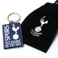 Blue-White - Back - Tottenham Hotspur FC To Dare Is To Do Keyring In A Velvet Gift Bag