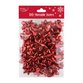 Red - Back - North Pole Christmas Metallic Bows (Pack of 20)