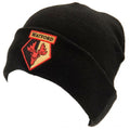 Black-Yellow-Red - Back - Watford FC Unisex Adults Knitted Hat