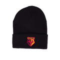 Black-Yellow-Red - Front - Watford FC Unisex Adults Knitted Hat