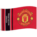 Red-Yellow-Black - Back - Manchester United FC Wordmark Crest Flag