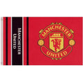 Red-Yellow-Black - Front - Manchester United FC Wordmark Crest Flag