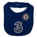 Blue-Yellow - Back - Chelsea FC Baby Bibs (Pack Of 2)