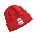 Red - Front - Liverpool FC Unisex Adult Knitted Cuff Crest Beanie