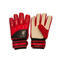 Red-Black-Beige - Front - Liverpool FC Childrens-Kids Goalkeeper Gloves