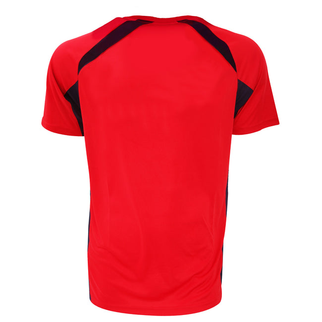 Red-Navy - Back - Arsenal FC Mens Official Football Crest Panel T-Shirt