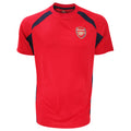 Red-Navy - Front - Arsenal FC Mens Official Football Crest Panel T-Shirt