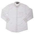 White - Front - Boys-Childrens Long Sleeved School Shirt