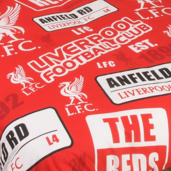 Red-White - Back - Liverpool FC Patch Duvet Set