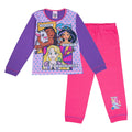 Pink-Purple - Front - Disney Princess Girls Pyjama Set