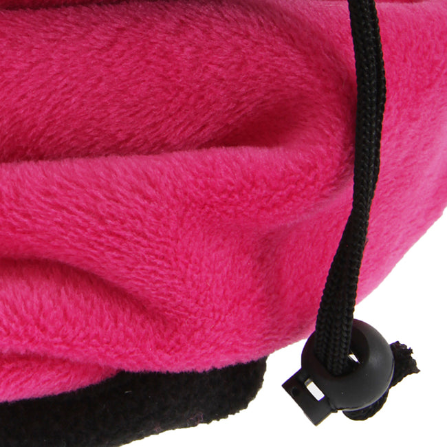 Pink - Back - FLOSO Womens-Ladies Multipurpose Fleece Neckwarmer Snood - Hat
