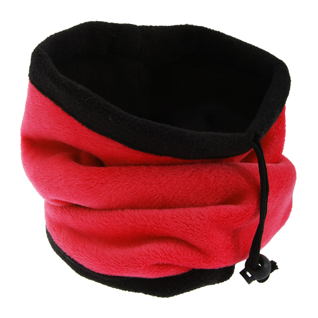 Red - Front - FLOSO Womens-Ladies Multipurpose Fleece Neckwarmer Snood - Hat