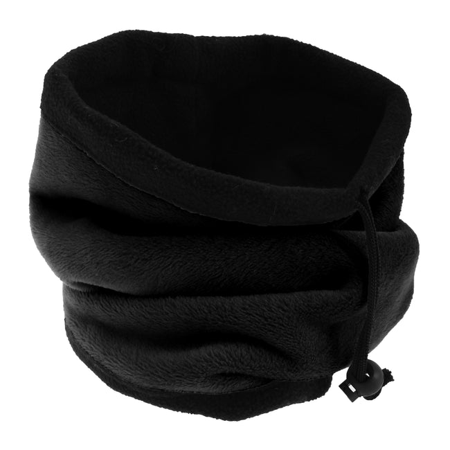 Black - Front - FLOSO Womens-Ladies Multipurpose Fleece Neckwarmer Snood - Hat