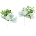 White-Green - Front - Premier White Apple & Pear Pick Christmas Decoration (Pack Of 2)