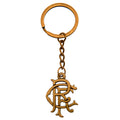 Antique Gold - Front - Rangers FC Scroll Crest Keyring