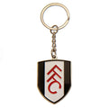Silver-White-Black - Front - Fulham FC Crest Keyring