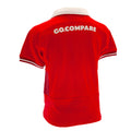 Red-White - Back - Wales RU Baby Home Kit T-Shirt & Shorts Set