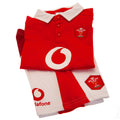 Red-White - Close up - Wales RU Baby Home Kit T-Shirt & Shorts Set